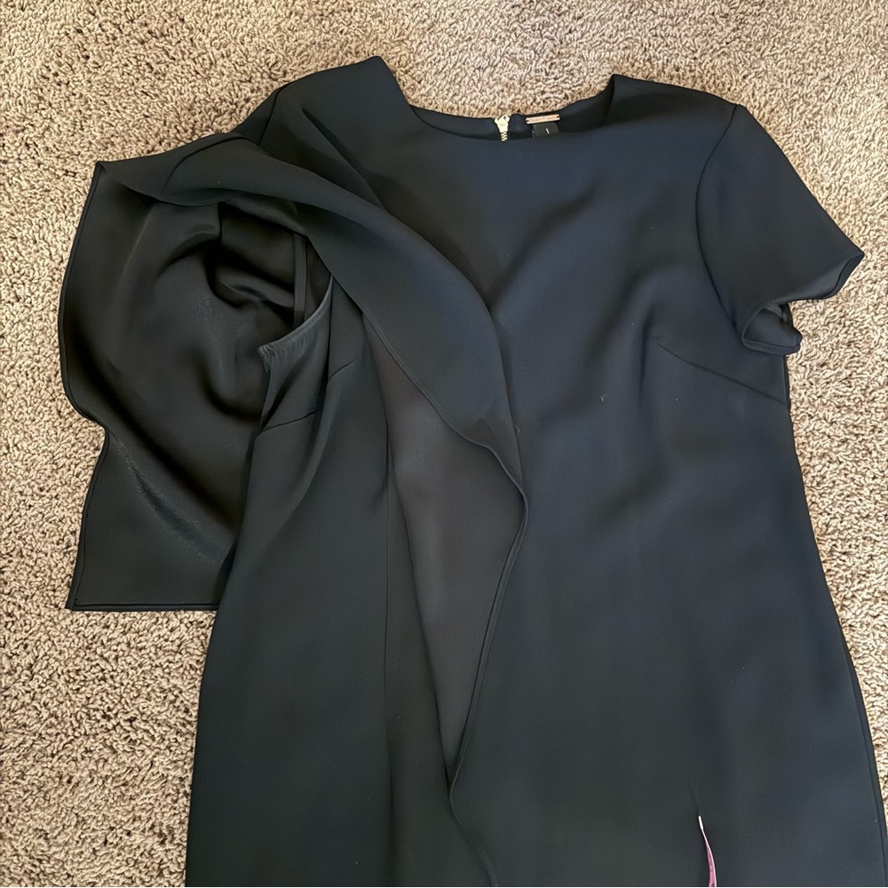 🖤 CHICO’S BLACK LABEL DRESS Short Sleeve, Asymmetrical ~ Sz S - Picture 10 of 10